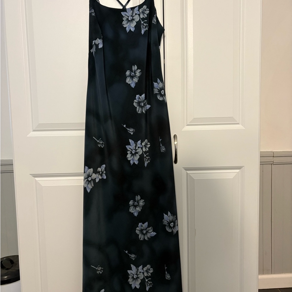 Elegant Floral Black Dress